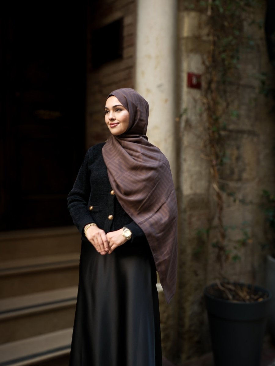 BC Monogram Pamuk İpek Kahve