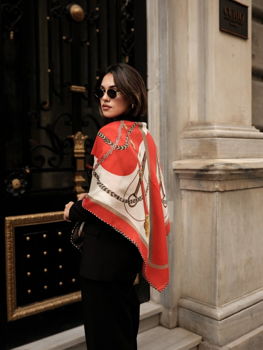 Kaşmir Omuz Şalı Kahve