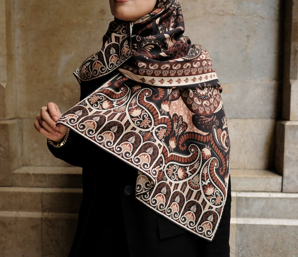 Paisley Harmony Yün İpek Kahverengi