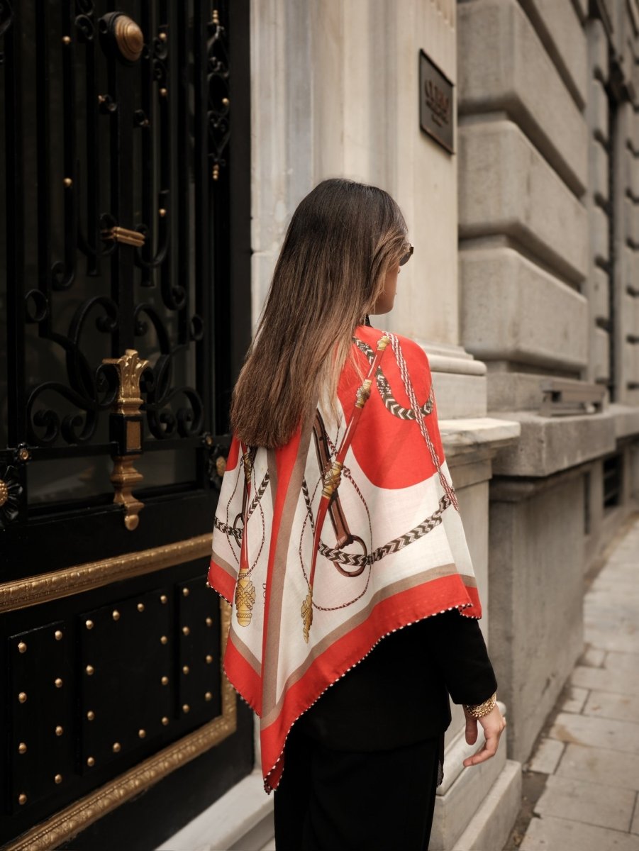 Kaşmir Omuz Şalı Kahve