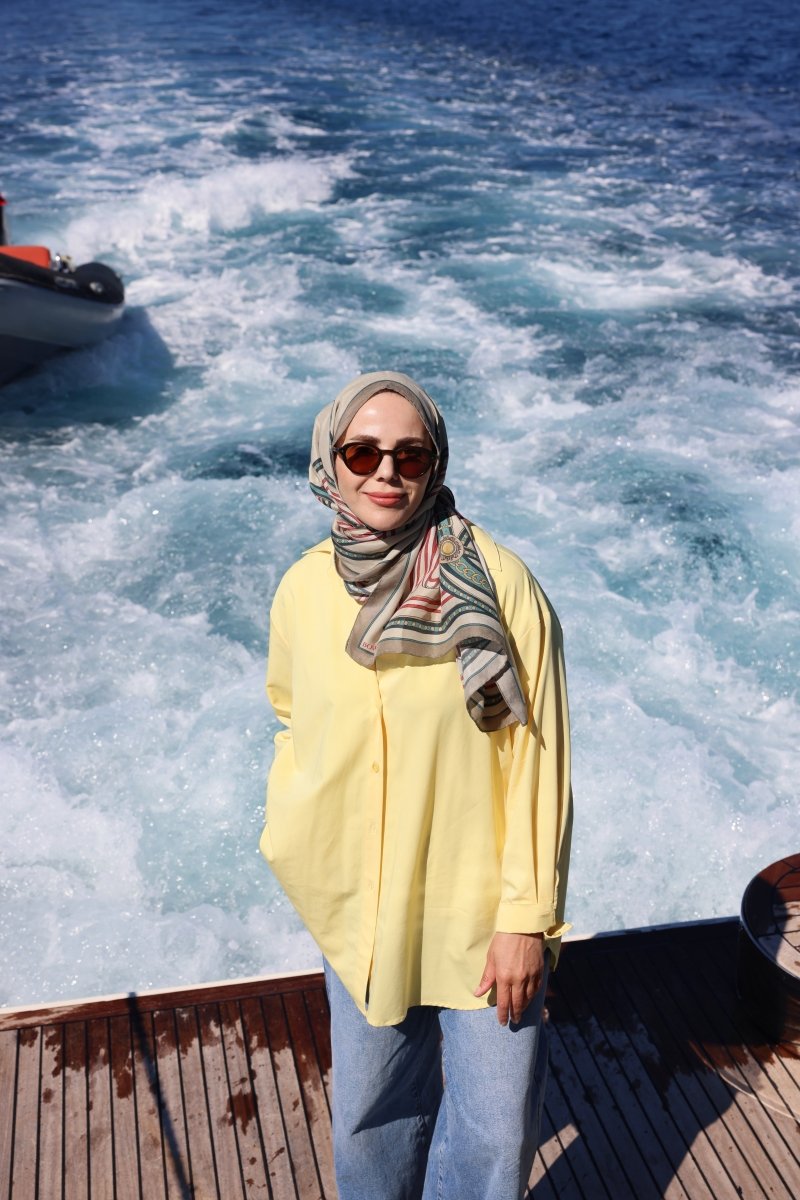 Royal Pamuk İpek Bej Şal
