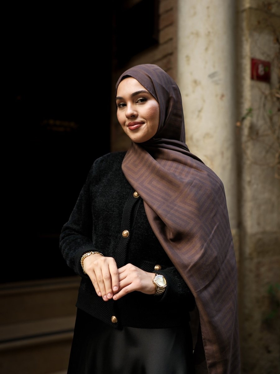 BC Monogram Pamuk İpek Kahve
