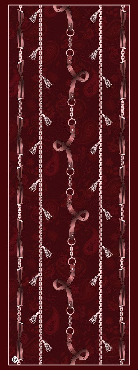 Chain Melody Yün İpek Bordo