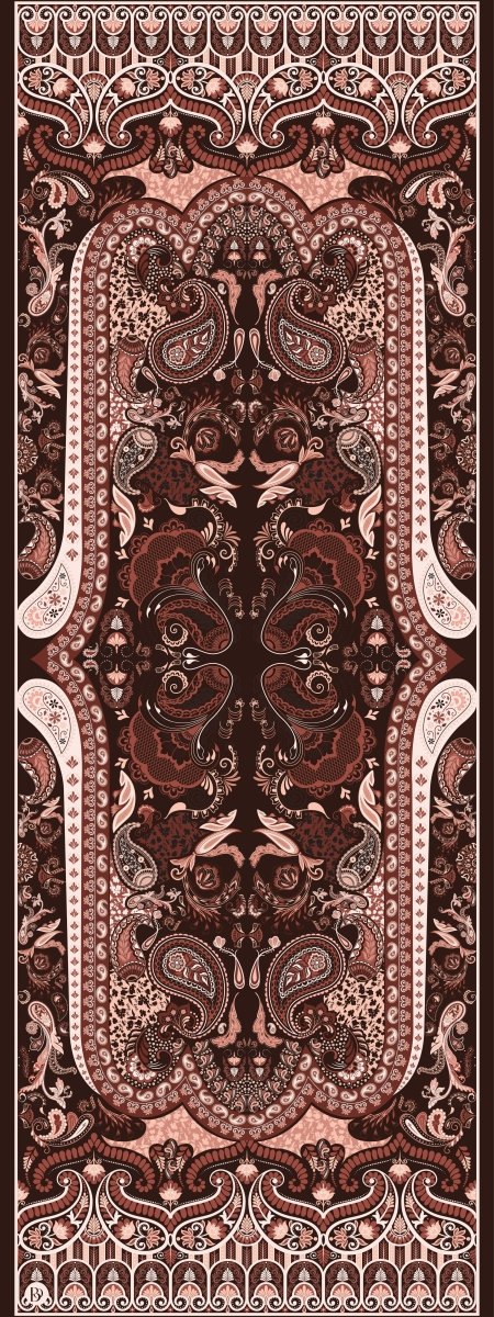 Paisley Harmony Yün İpek Kahverengi