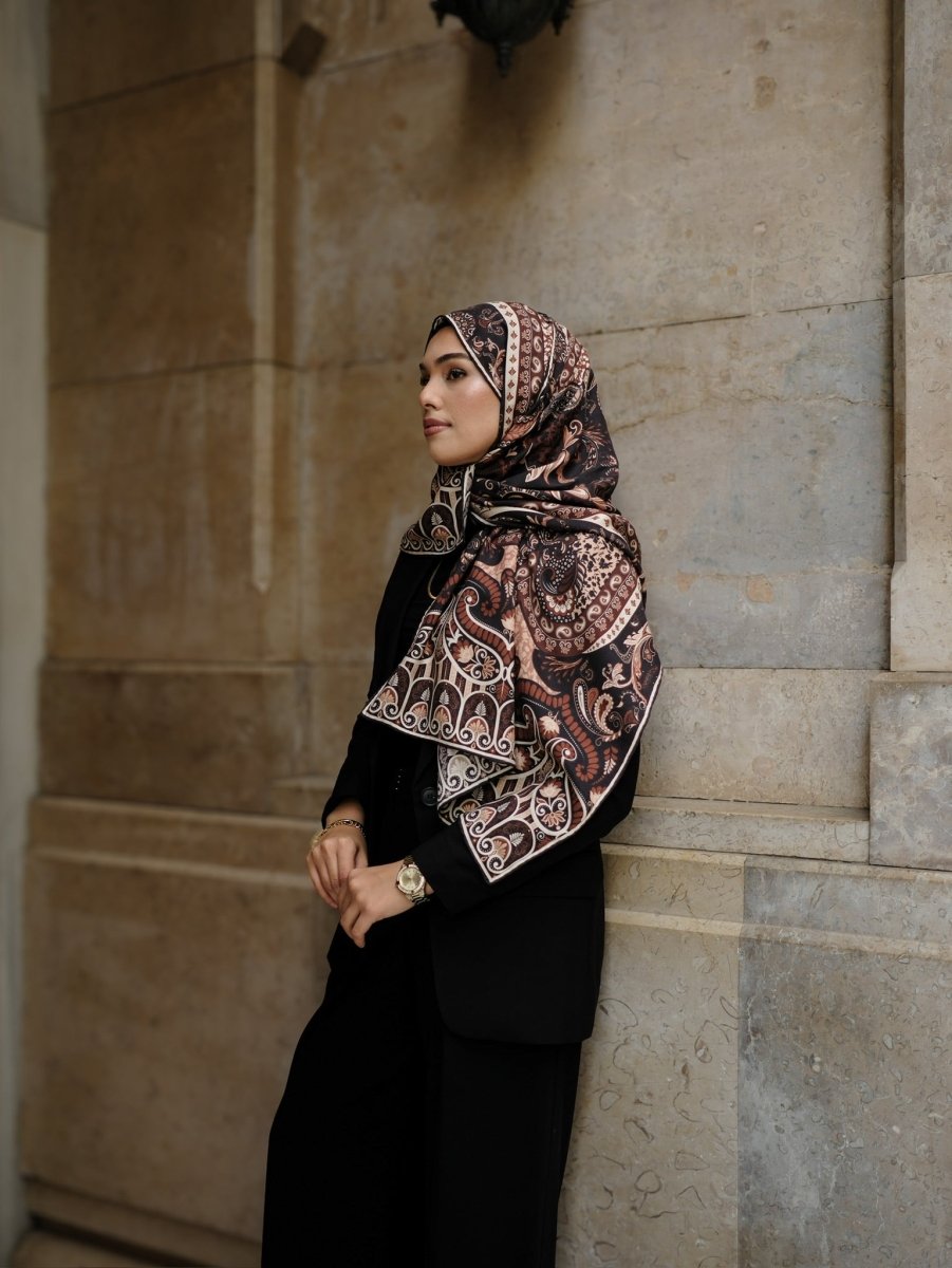 Paisley Harmony Yün İpek Kahverengi