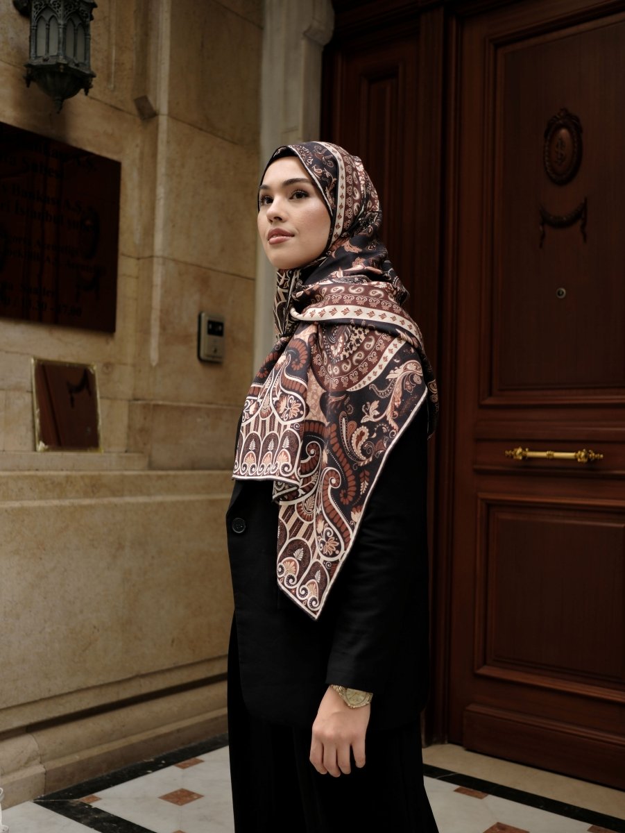 Paisley Harmony Yün İpek Kahverengi