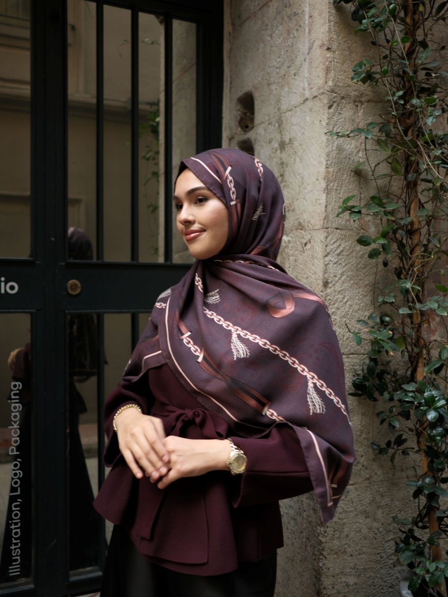 Chain Melody Yün İpek Bordo