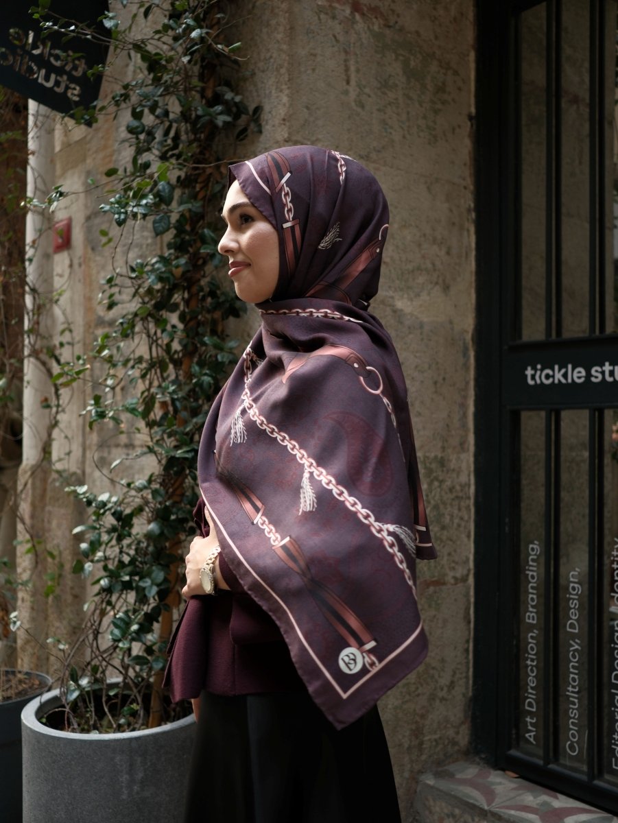 Chain Melody Yün İpek Bordo