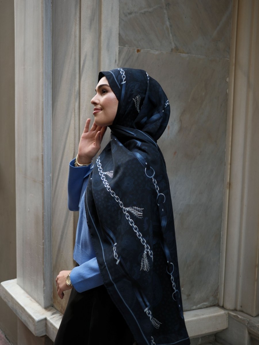 Chain Melody Yün İpek Lacivert