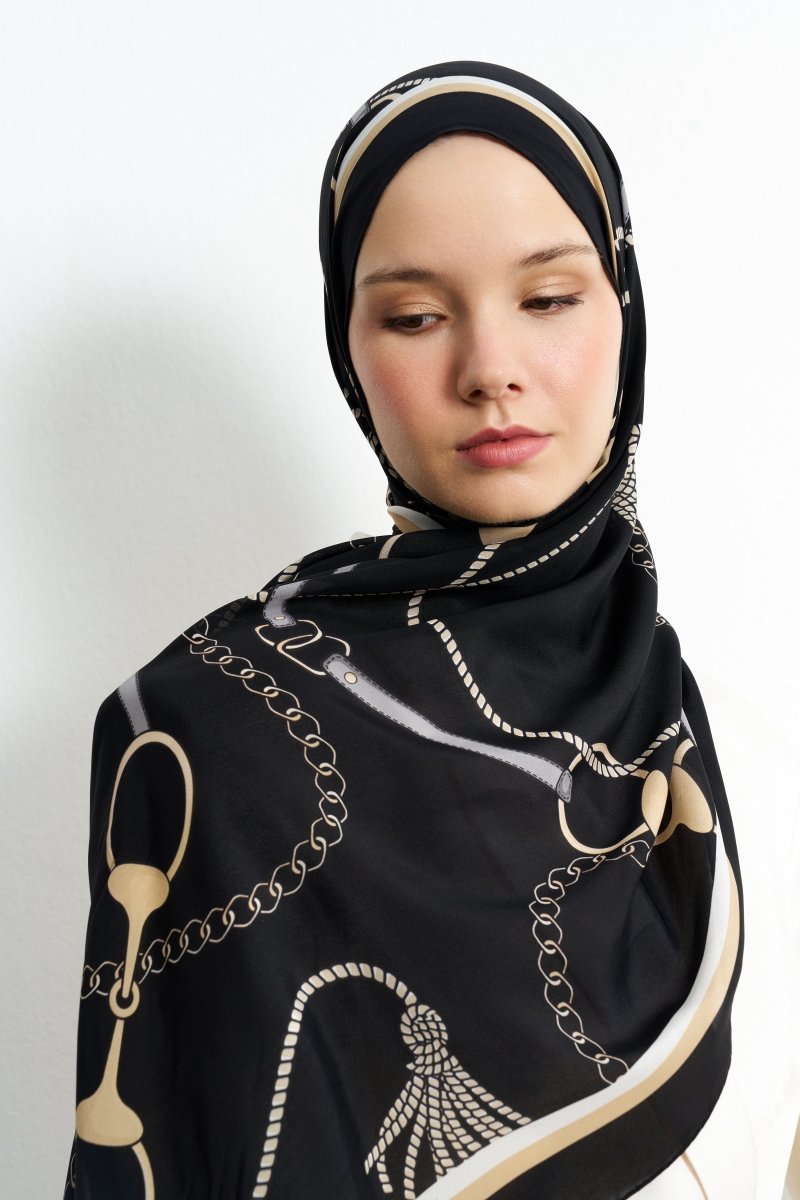 Beltia İpek Şal Siyah