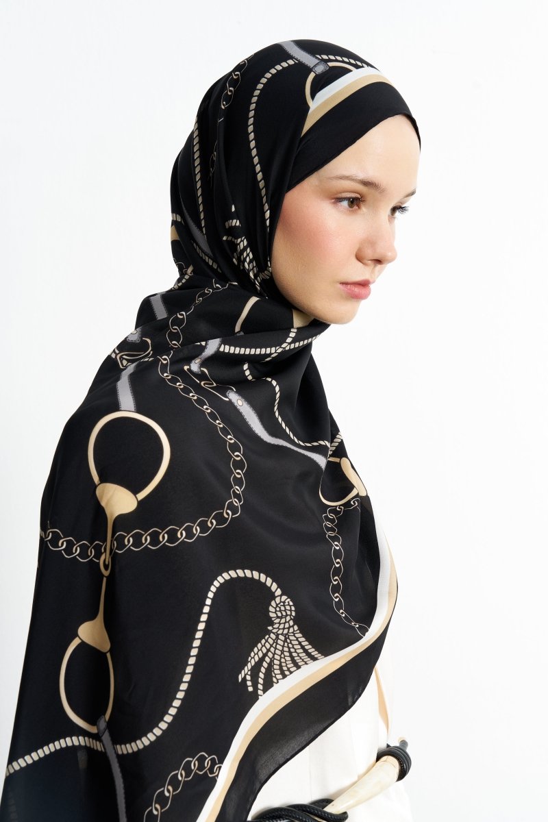 Beltia İpek Şal Siyah
