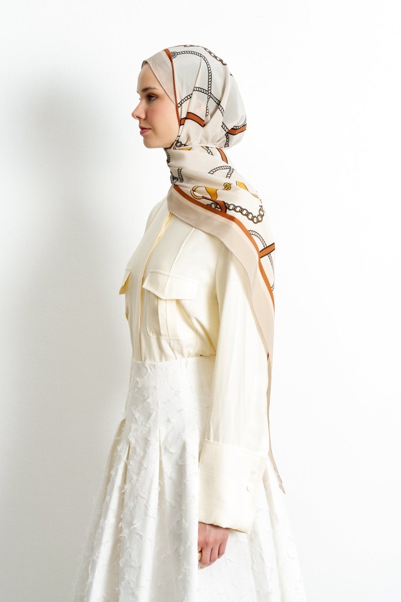 Beltia İpek Şal Bej