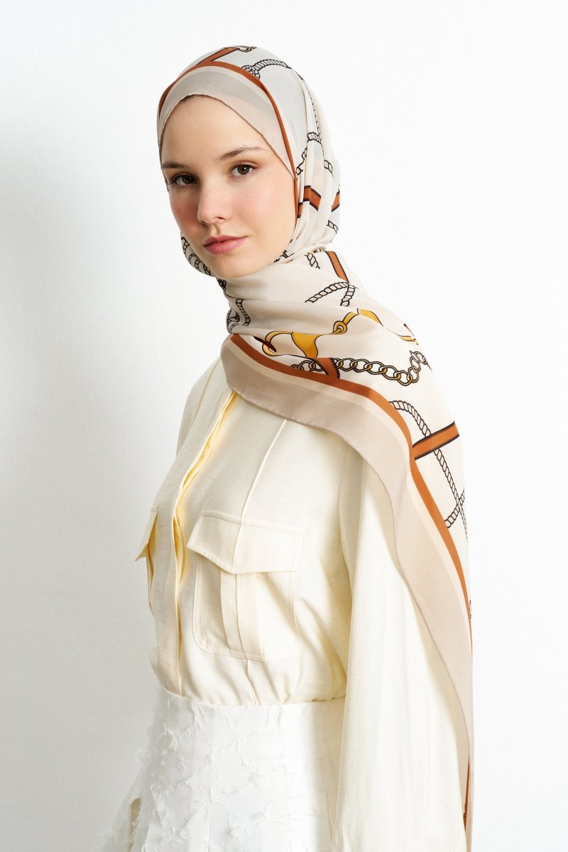 Beltia İpek Şal Bej