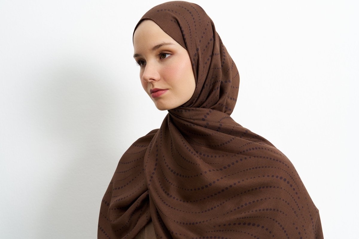 Polkia Pamuk İpek Kahverengi