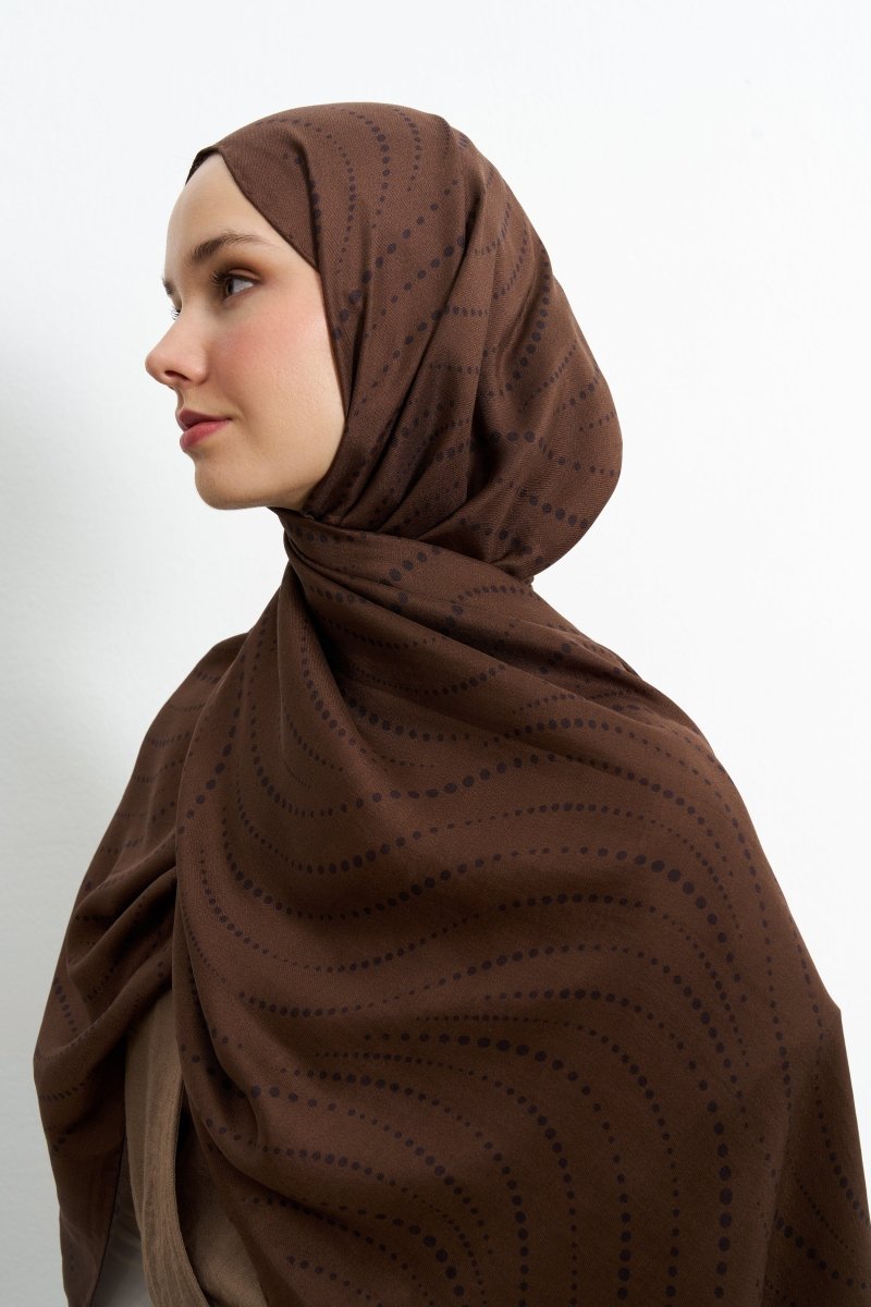 Polkia Pamuk İpek Kahverengi