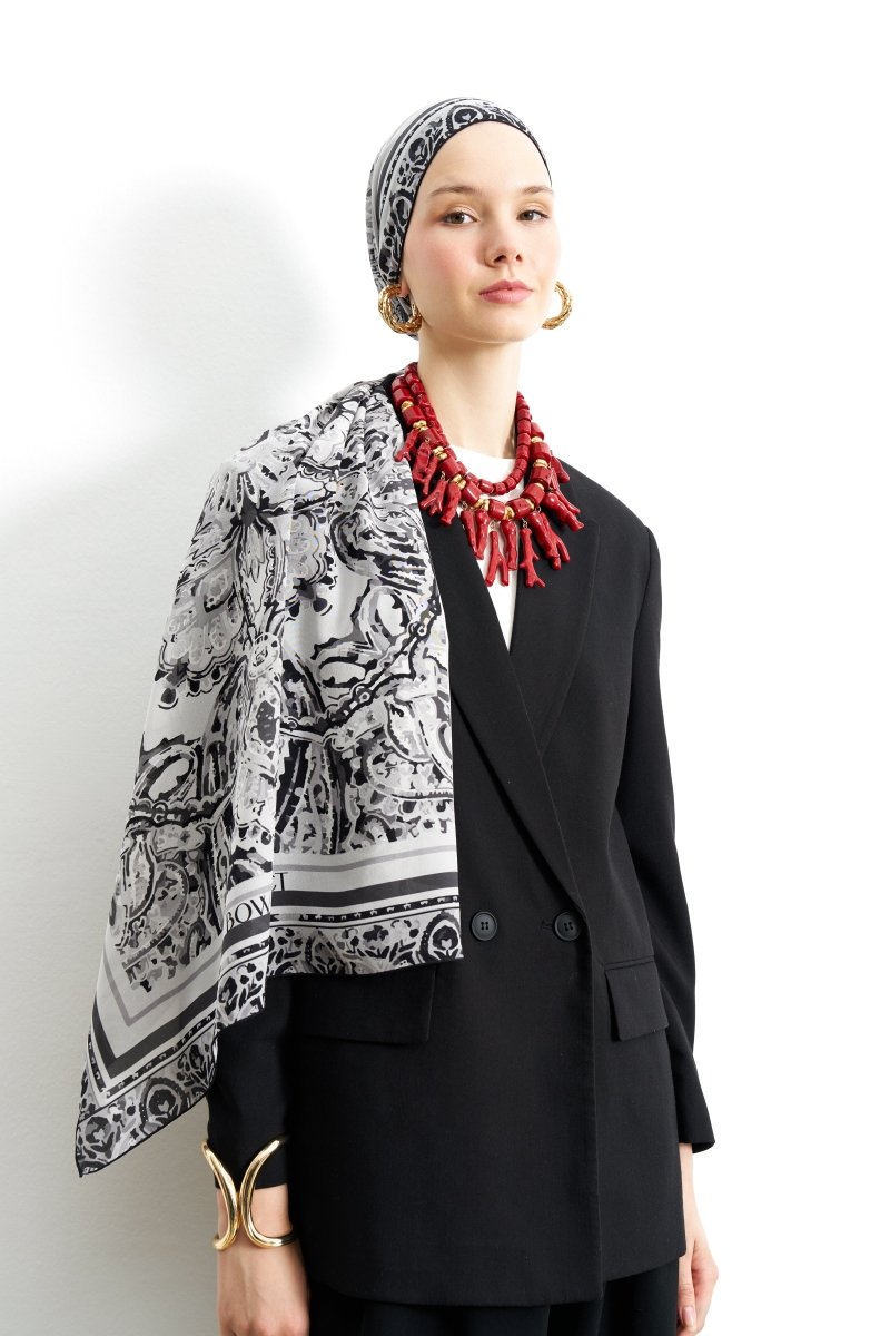 Leila İpek Şal Siyah