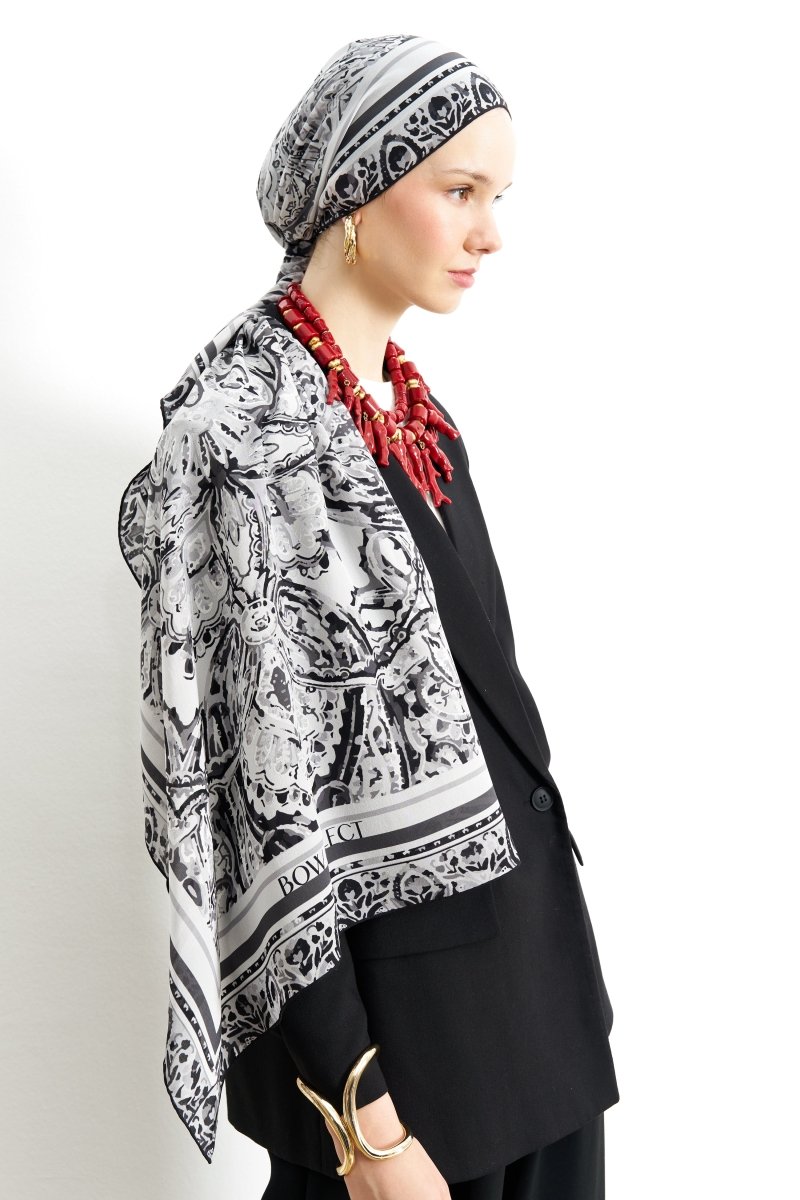 Leila İpek Şal Siyah