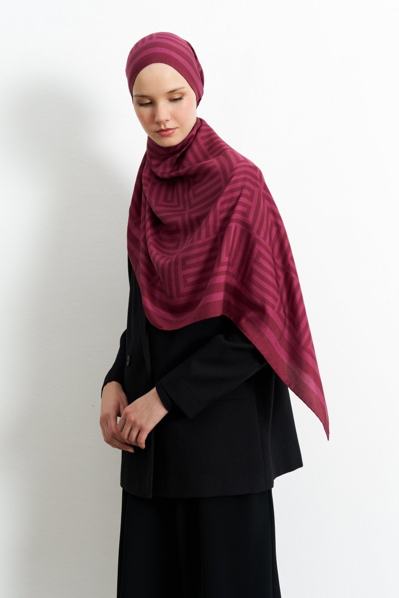 BC Monogram Pamuk İpek Bordo