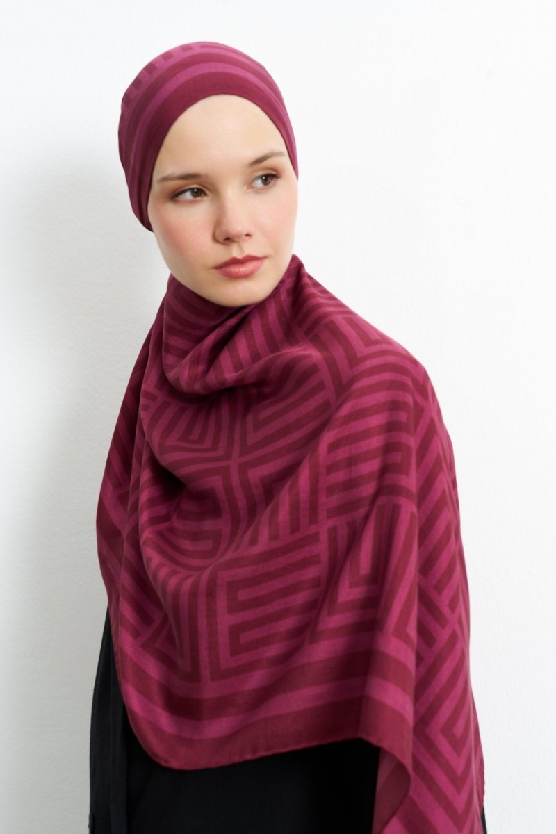 BC Monogram Pamuk İpek Bordo