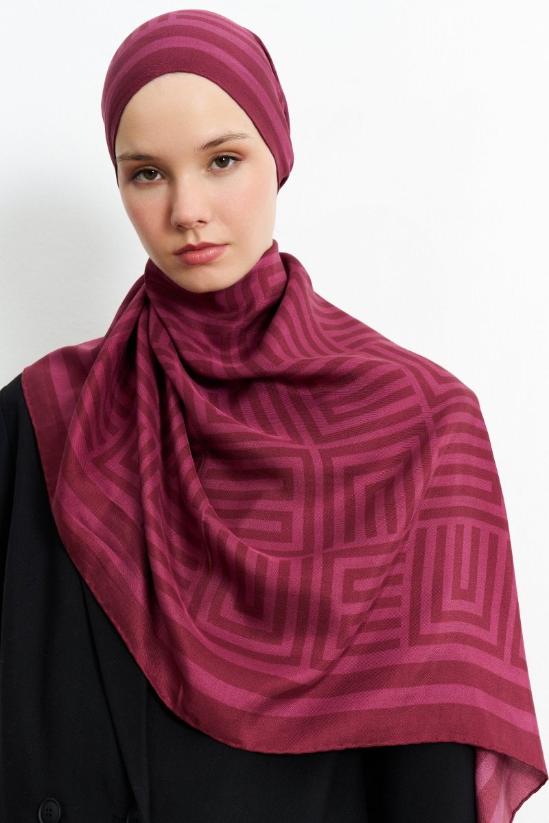 BC Monogram Pamuk İpek Bordo