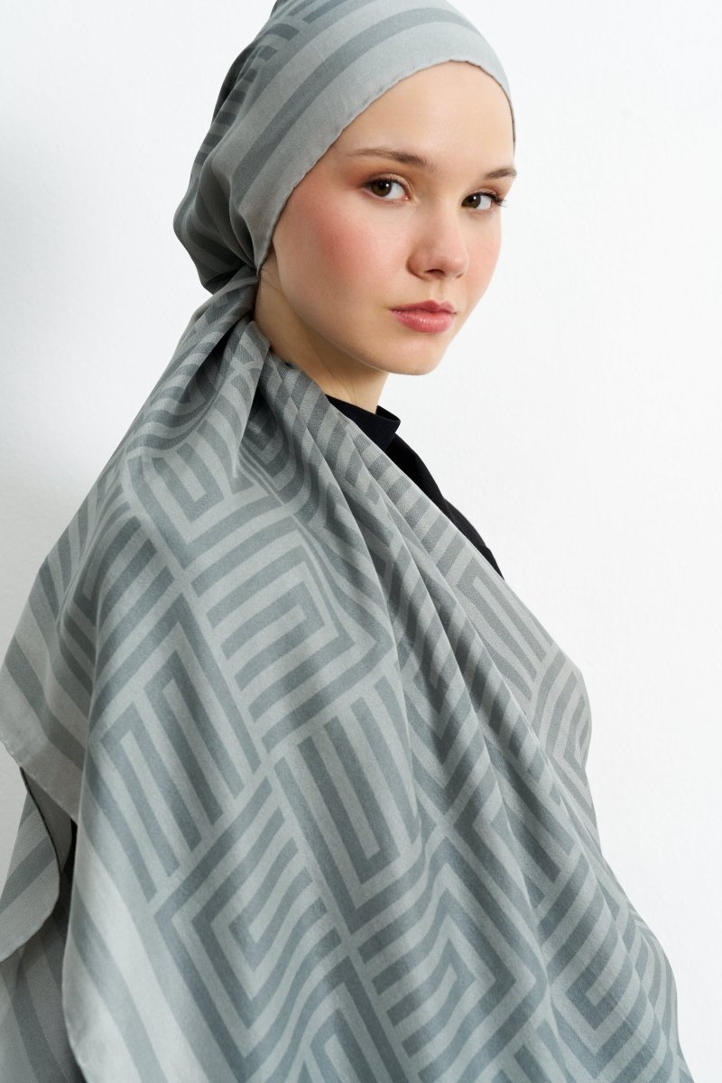 BC Monogram Pamuk İpek Gri