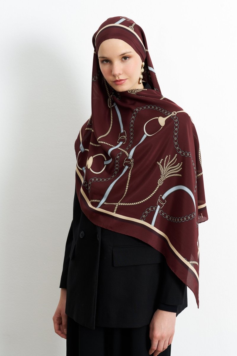 Beltia İpek Şal Bordo