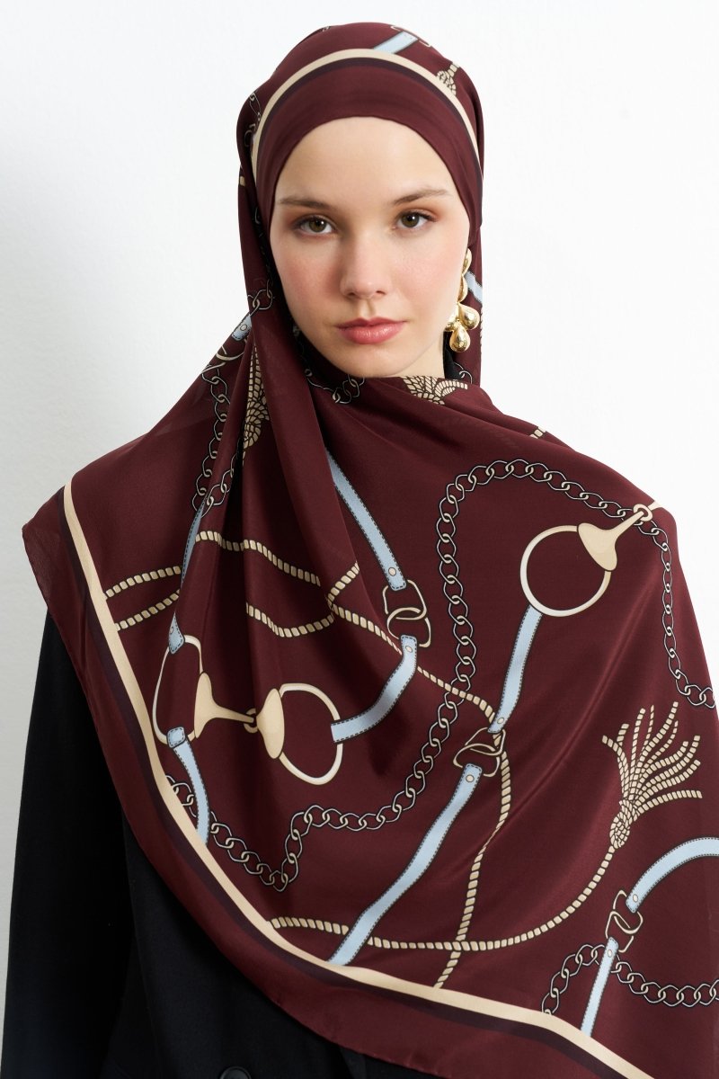 Beltia İpek Şal Bordo
