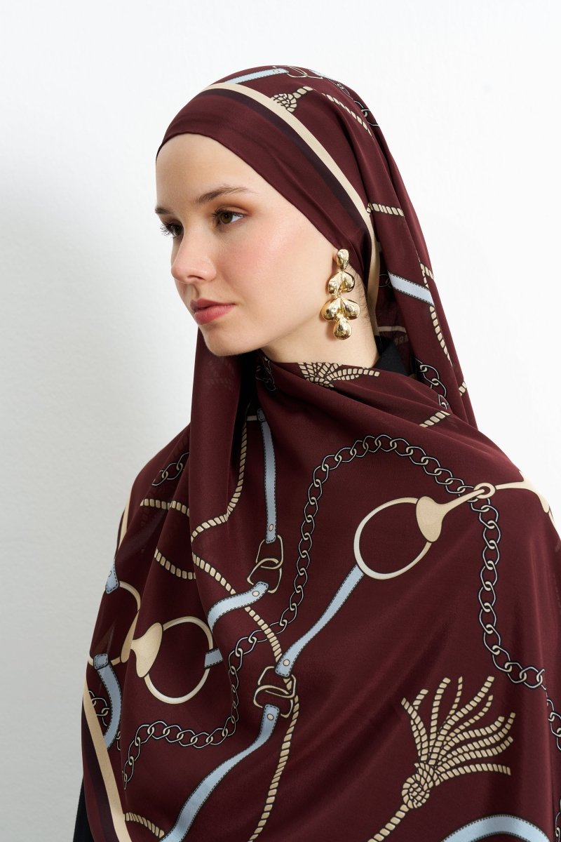 Beltia İpek Şal Bordo