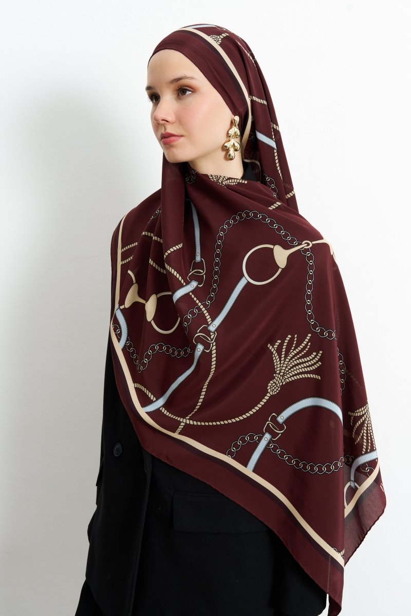 Beltia İpek Şal Bordo