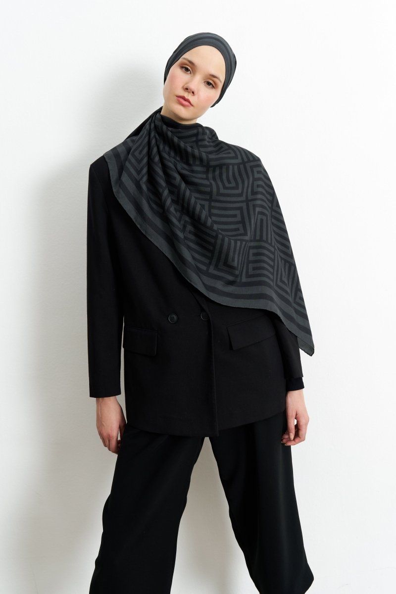 BC Monogram Pamuk İpek Siyah