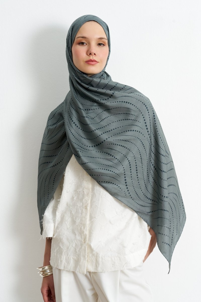 Polkia Pamuk İpek Gri