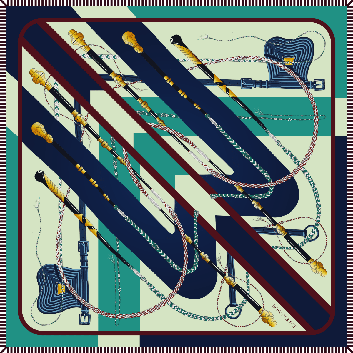 Twill İpek Eşarp Lacivert